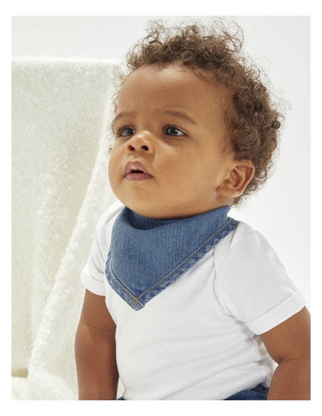BAB-BZ55-Baby Rocks Denim Bandana Bib 2